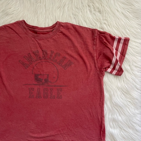 American Eagle Woodstock Football oversized cropped shirt Medium - Picture 4 of 9